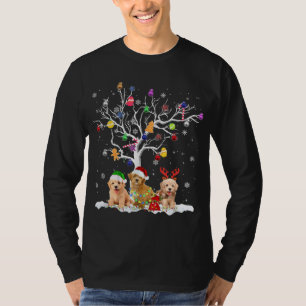 T-shirt Goldendoodle Dog Tree Christmas Santa Xmas Funny G