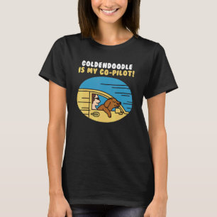 T-shirt Goldendoodle Est Mon Co Pilote Chien