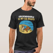 T-shirt Goldendoodle Est Mon Co Pilote Chien (Devant)