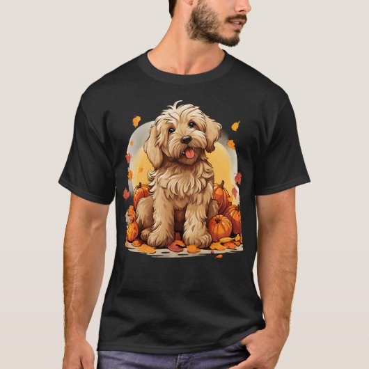 T-shirt Goldendoodle Halloween Cute and Spooky Doodle Dog (Devant)