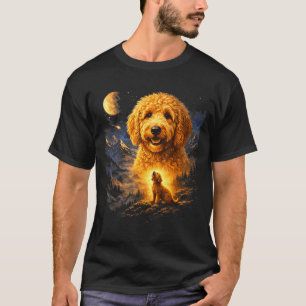T-shirt Goldendoodle Hurle À La Lune Vintage 90s Drôle