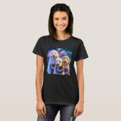 T-shirt Goldendoodle In Space With Donuts Cute Doodle Boys (Devant entier)