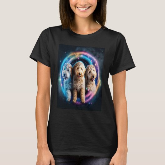 T-shirt Goldendoodle In Space With Donuts Cute Doodle Boys (Devant)