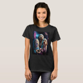 T-shirt Goldendoodle In Space With Donuts Cute Doodle Boys (Devant entier)