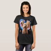 T-shirt Goldendoodle In Space With Donuts Cute Doodle Boys (Devant entier)