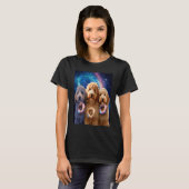 T-shirt Goldendoodle In Space With Donuts Cute Doodle Boys (Devant entier)