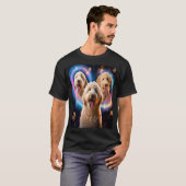 T-shirt Goldendoodle In Space With Donuts Cute Doodle Boys (Devant entier)