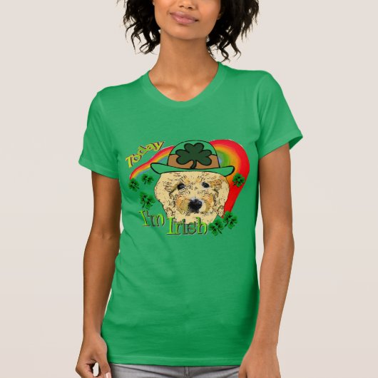 T-shirt Goldendoodle Jour de la Saint Patrick (Devant)