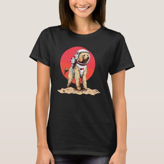 T-shirt Goldendoodle Mars Funny Chien Astronaut (Devant)