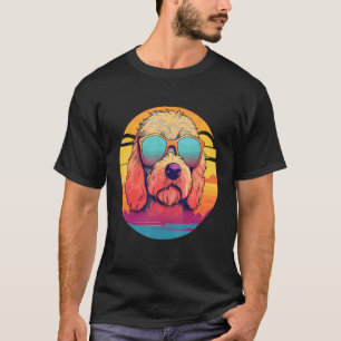 T-shirt Goldendoodle mignon Doodle doré coloré Sunglasse