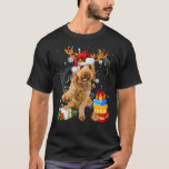 T-shirt Goldendoodle Reindeer Santa Christmas Funny Dog Pa<br><div class="desc">Goldendoodle Reindeer Santa Christmas Funny Dog Pajama</div>