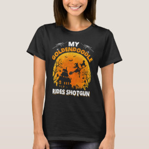 T-shirt Goldendoodle Ride Shotgun Goldendoodle Chien Hall