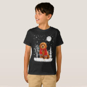 T-shirt Goldendoodle Under Moonlight Snow Christmas Pajama (Devant entier)