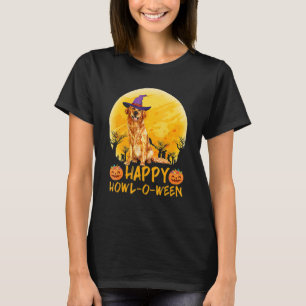 T-shirt Goldenn Witch Moon Halloween Happy Howl ween