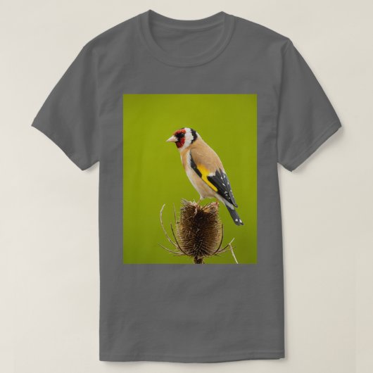 T-shirt Goldfinch on teasel (Design devant)