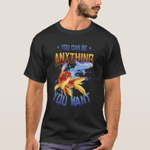 T-shirt Goldfish Be A Shark Motivational Message