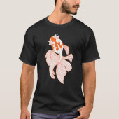 T-shirt Goldfish Fancy Rouge Blanc Calico Ryukin Fantail V (Devant)