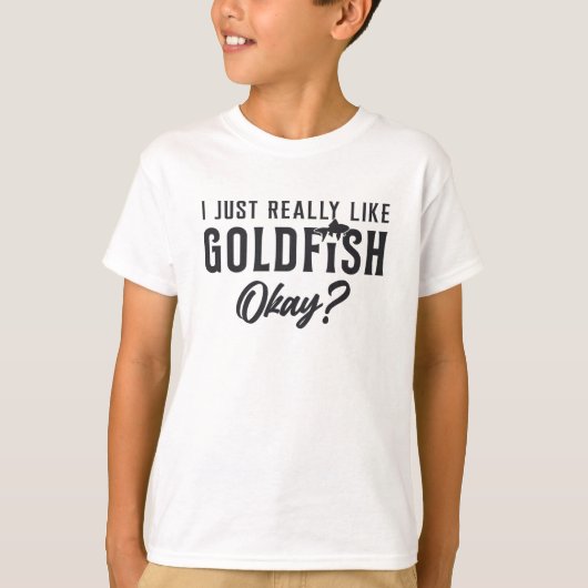 T-shirt Goldfish J'Aime Vraiment Goldfish Animal Pet (Devant)