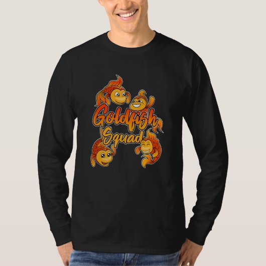 T-shirt Goldfish Squad Aquaristics Cute Fish (Devant)
