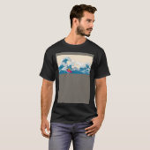 T-shirt GoldFish Surfing Great Wave Off Kanagawa Surfer (Devant entier)
