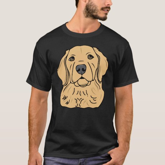 T-shirt Goldie Golden Retriever 521 (Devant)