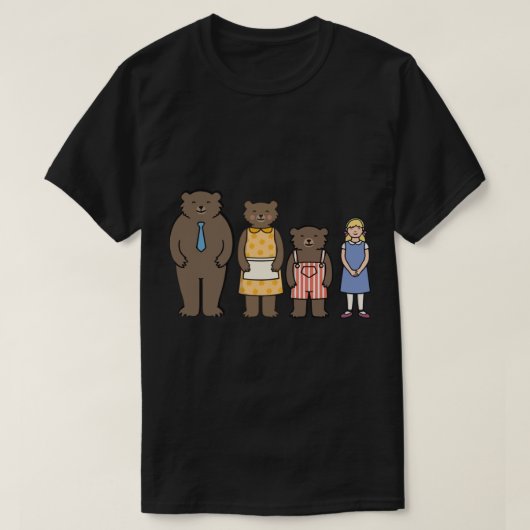 T-shirt goldilocks et les trois ours (Design devant)