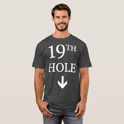 T-shirt Golf 19th Hole Arrow Down (Devant entier)