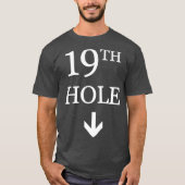 T-shirt Golf 19th Hole Arrow Down (Devant)