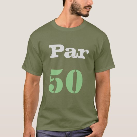 T-shirt Golf 50e anniversaire avec numéro par cinquante (Devant)