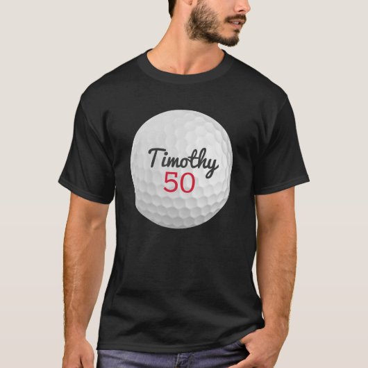 T-shirt Golf Ball Anniversaire - 50e ou autre année (Devant)