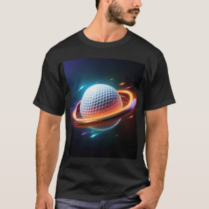 T-shirt Golf Ball As Saturn Planet