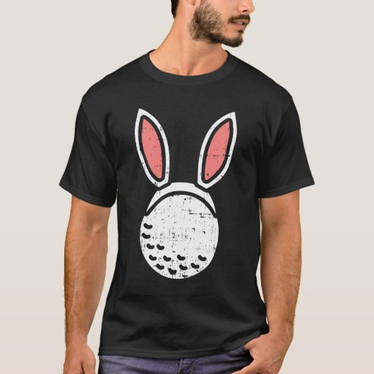 T-shirt Golf Ball Bunny Ears Funny Golf de Pâques Golfer G (Devant)