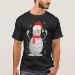 T-shirt Golf Ball Snowman Santa Hat Christmas Lights Golfe<br><div class="desc">Golf Ball Snowman Santa Hat lumières de Noël Golfer Xmas TShirt869</div>