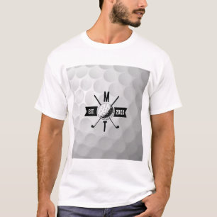 T-shirt Golf Ball Texture & Club Premier Monogramme