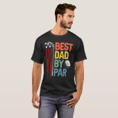 T-shirt Golf Best Dad By Par Daddy Golfer American Flag Fa (Devant entier)