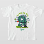 T-shirt Golf Birthday Boy Shirt Nineth Golf Party Shirt<br><div class="desc">Célébrez le premier anniversaire du bébé avec ce t-shirt spécial,  design spécial et personnalisé</div>
