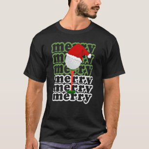 T-shirt Golf Christmas Holiday Golf Ball
