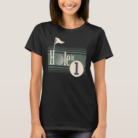 T-shirt Golf Club Trou En Un Golf Golf Golf Teoff Men D (Devant)