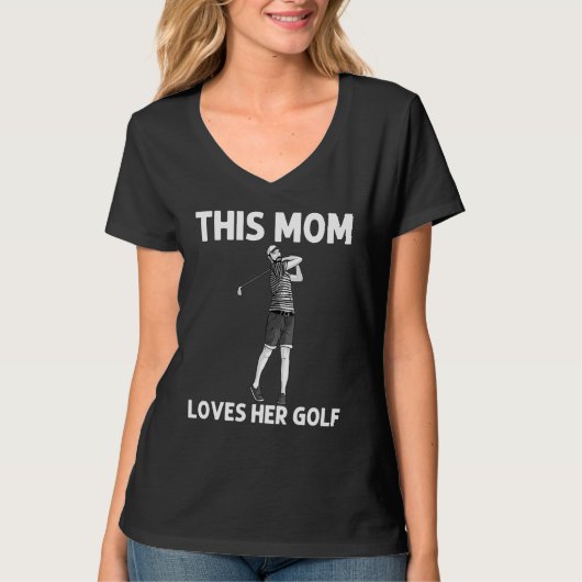 T-shirt Golf cool Art Pour Maman Club De Golf Mère B (Devant)