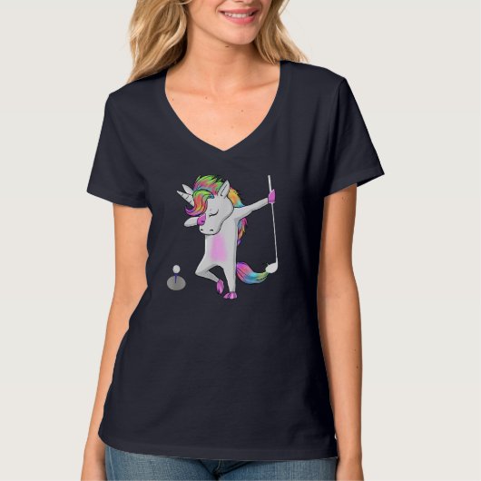 T-shirt Golf Dabbing Unicorn Funny Dab Dance Funny Cadeau (Devant)