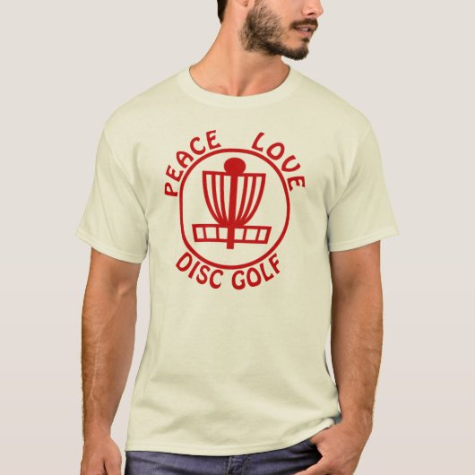 T-shirt Golf de disque d'amour de paix (Devant)