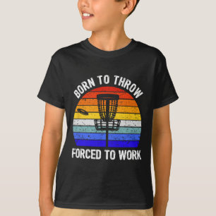T-shirt Golf de disque Frisbee Golf Né pour lancer forcé d