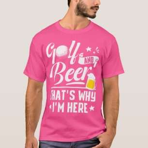 T-shirt Golf Et Bière Drôle Fête Des Pères Boire Anniversa