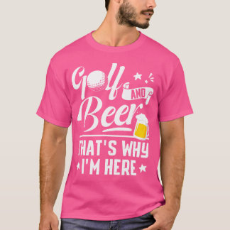 T-shirt Golf Et Bière Drôle Fête Des Pères Boire Anniversa