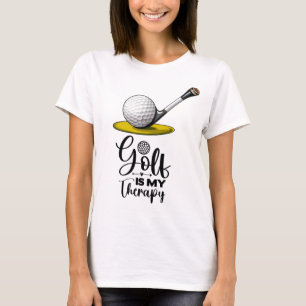 T-shirt Golf Funny Dire pour la thérapie golfeuse femme