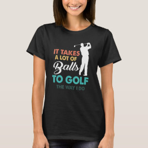 T-shirt Golf Gag Amusants Vintage Golf Balls Pun Plaisante