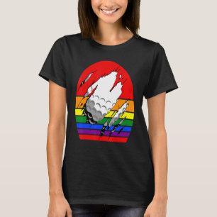 T-shirt Golf Gay Rainbow Golf Ball