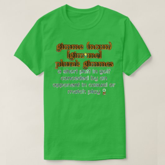 T-shirt Golf Gimme Hipster Golf (Design devant)
