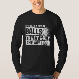 T-shirt Golf Golf Ball Golf Club Golf Trou de golf dans un