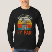 T-shirt Golf Golf Club Best Uncle By Par Par Retro G (Devant)